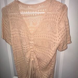 ✨New✨Beige Knit Short Sleeve Top